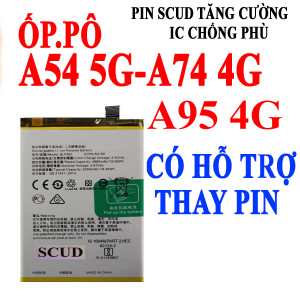 Pin SCUD/Webphukien cho Oppo A74 4G, A54 5G, A95 4G Việt Nam BLP851 - 5000mAh
